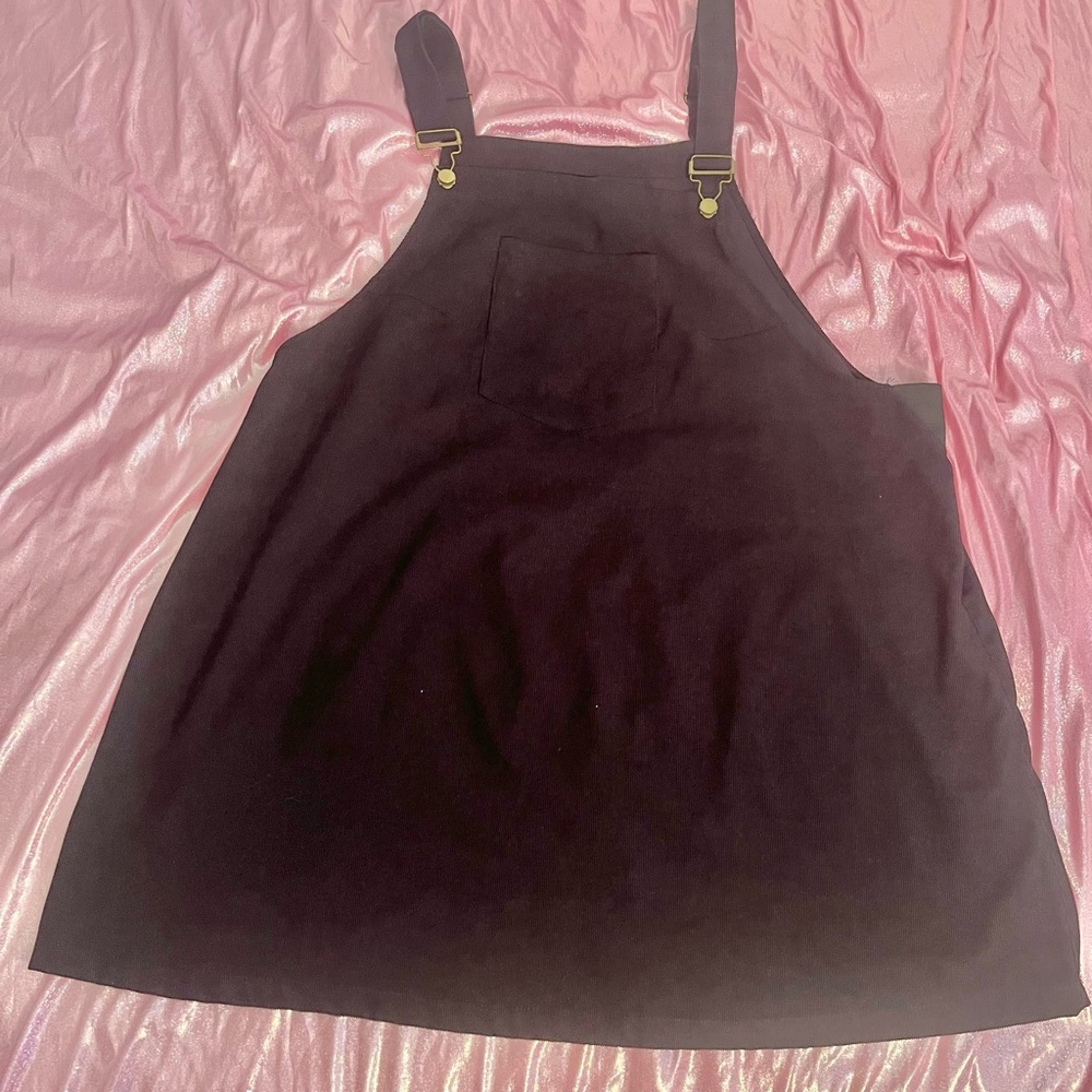 Cute Black Pinafore Dress